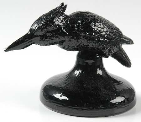 Heisey By Imperial Animals & Figurines King Fisher-Black