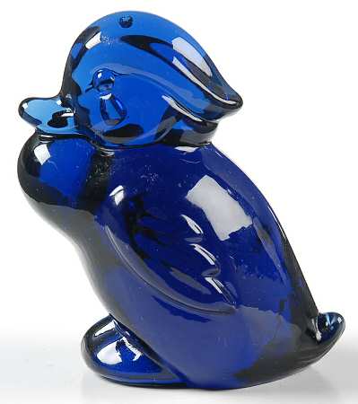 Heisey By Imperial Animals & Figurines Ultra Blue Standing Duckling