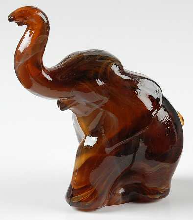Heisey By Imperial Animals & Figurines Small Caramel Slag Elephant