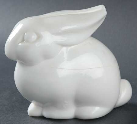 Heisey By Imperial Animals & Figurines Mother Rabbit-Milk Glass