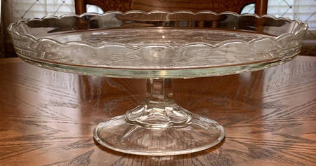 Spring Garden Footed Cake Plate