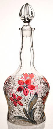Daisy and Button Ruby Flash Gold Decanter & Stopper