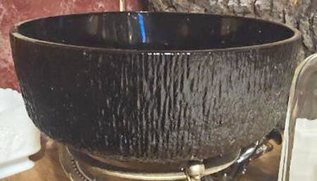 Crystal Ice Black 9" Salad Bowl