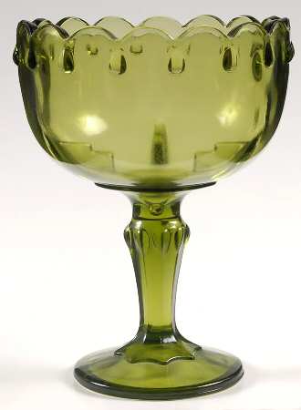 Teardrop Green 7 1/2" X 5 1/2" Footed Planter