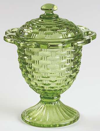 51545 Green Sugar Bowl & Lid