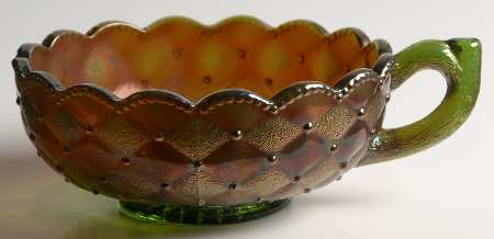 Pansy Green Carnival by Imperial Glass-Ohio