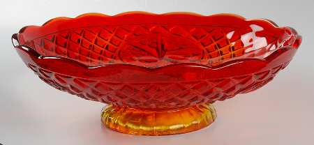 Canterbury Sunset (Amberina) 11" Footed Bowl