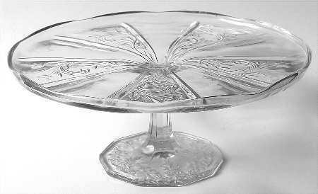 Panelled Heather Clear Round Cake Stand