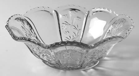 Panelled Heather Clear Large Fruit Bowl