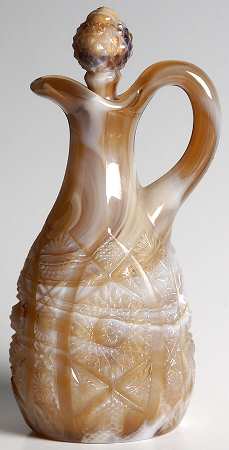 Daisy and Button Carmel Slag Cruet & Stopper