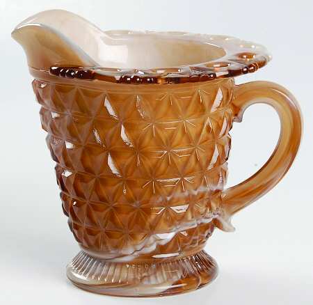 Laced Edge Caramel Slag by Imperial Glass-Ohio