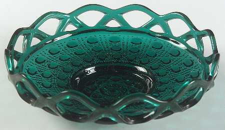 Laced Edge Stiegel Green 6" Shallow Nappy