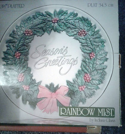 Rainbow Mist-Frost 13" Round Platter