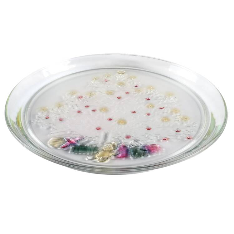Rainbow Mist-Frost 13" Round Platter