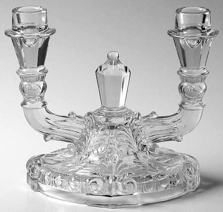 ING8 Double Candlestick, No Bobeche Or Prisms