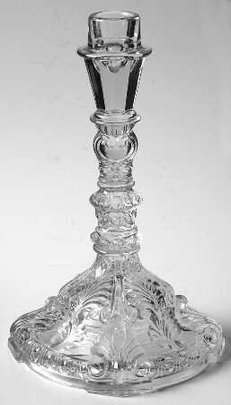 ING8 Candlestick, No Bobeche Or Prisms by Indiana Glass