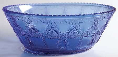 Teardrop and Tassel Blue by Indiana Glass