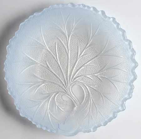 Pebble Leaf Blue by Indiana Glass