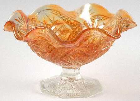 Curved Star Marigold (Carnival) by Imperial Glass-Ohio
