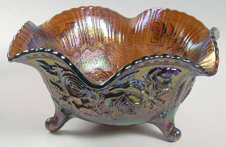 Luster Rose Amber Carnival by Imperial Glass-Ohio