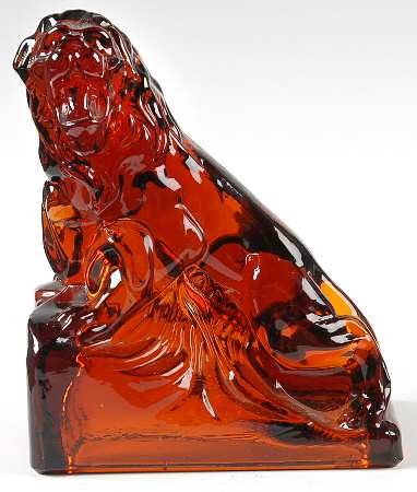 Cambridge Animals By Imperial Amber Frosted Lion Bookend