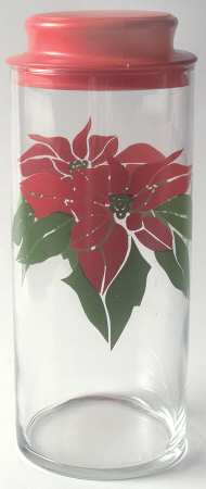 Poinsettia 8" Storage Jar & Lid
