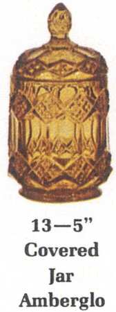 Three In One Amber Small Candy Jar & Lid
