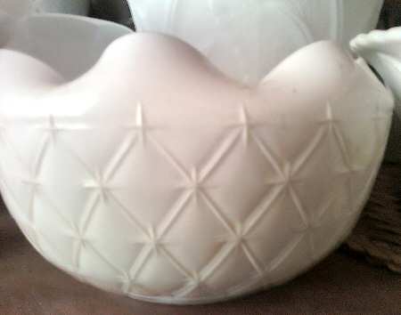 Duette Milkglass 4" Rose Bowl