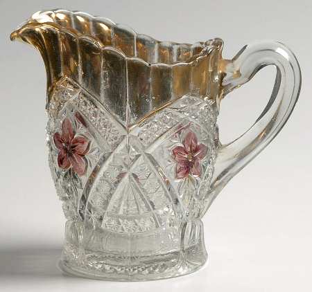 Flower Medallion Flashed Gold by Indiana Glass