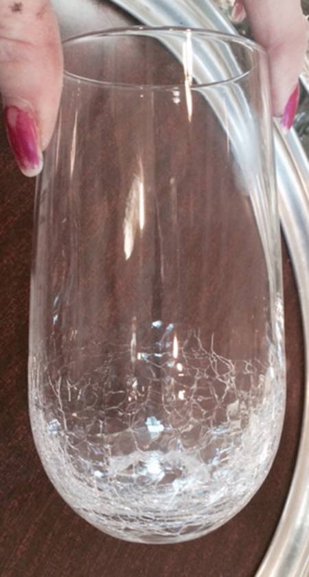 Crackle Highball Glass