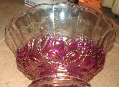 Garland Pink (Gold Trim) 10" Footed Bowl