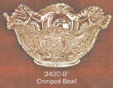 343 Clear 8" Round Crimped Bowl