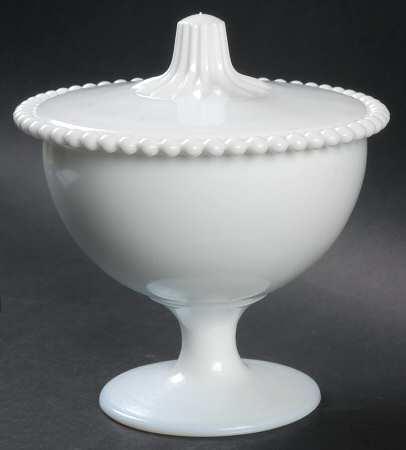7159 Milk Glass Candy Dish & Lid