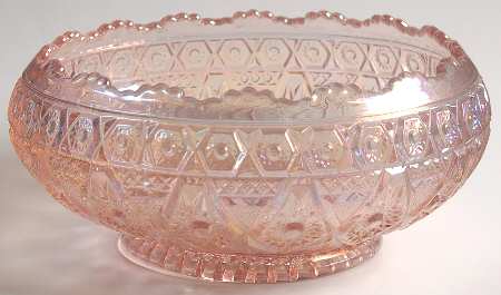 Diamond Lace Pink (Carnival) by Imperial Glass-Ohio