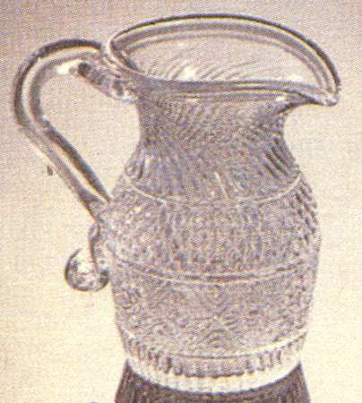 Diamond and Sunburst Clear Small Pitcher