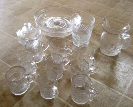 Diamond and Sunburst Clear 5" Flower Vase