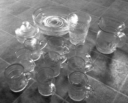 Diamond and Sunburst Clear Mug
