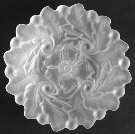 Wild Rose Clear Frosted 6" Small Fruit/Dessert Bowl