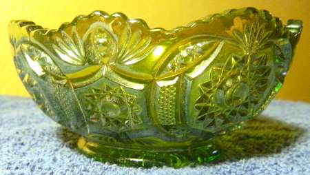 343 Green (Carnival) by Imperial Glass-Ohio