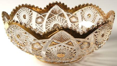 Daisy and Button Gold Accents 9" Round Bowl