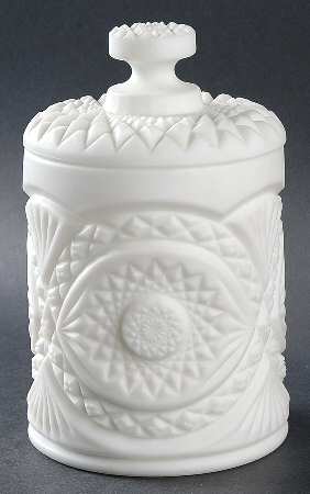 Hobstar Milkglass Satin (Doeskin) by Imperial Glass-Ohio