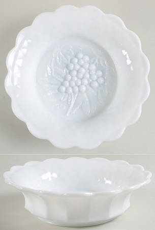 Heavy Grape Milkglass 9" Nappy