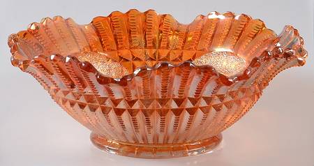 Scroll Embossed File Marigold by Imperial Glass-Ohio