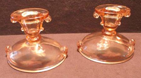 Double Scroll Pink Single Light Candlestick