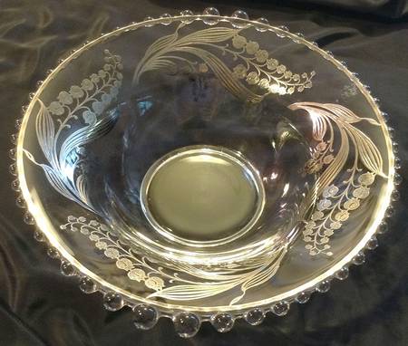 Candlewick Lily of the Valley (Sterling Overlay) by Imperial Glass-Ohio