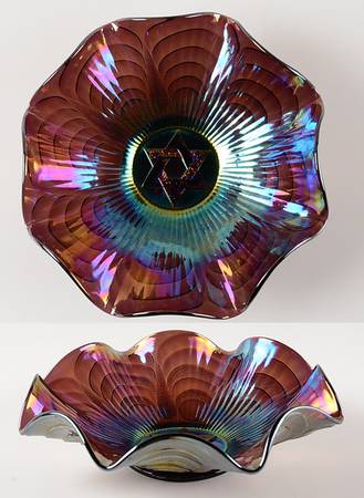 Star of David Amethyst (Carnival) by Imperial Glass-Ohio