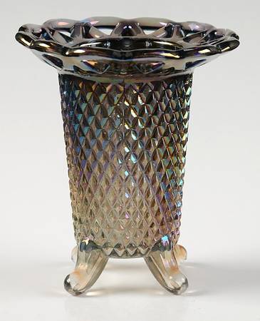Laced Edge Peacock (Carnival) by Imperial Glass-Ohio