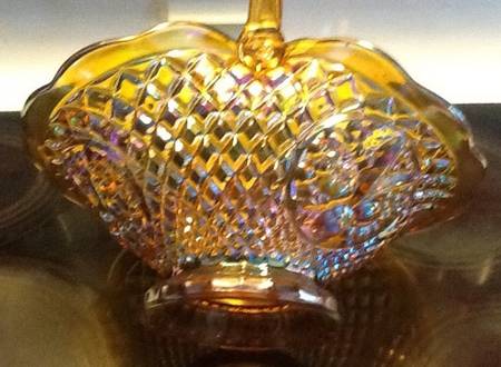 Canterbury Amber Carnival by Indiana Glass