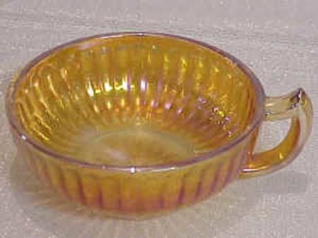 Lustre and Clear Marigold (Carnival) Handled Nappy