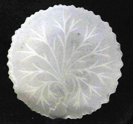 Pebble Leaf Clear Frosted Luncheon Plate